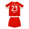 Bayern Munich Sacha Boey #23 Hjemmedraktsett Barn 2025-26 Kortermet (+ korte bukser)